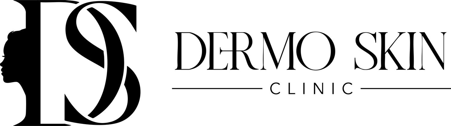 logo dermo skin clinic en noir